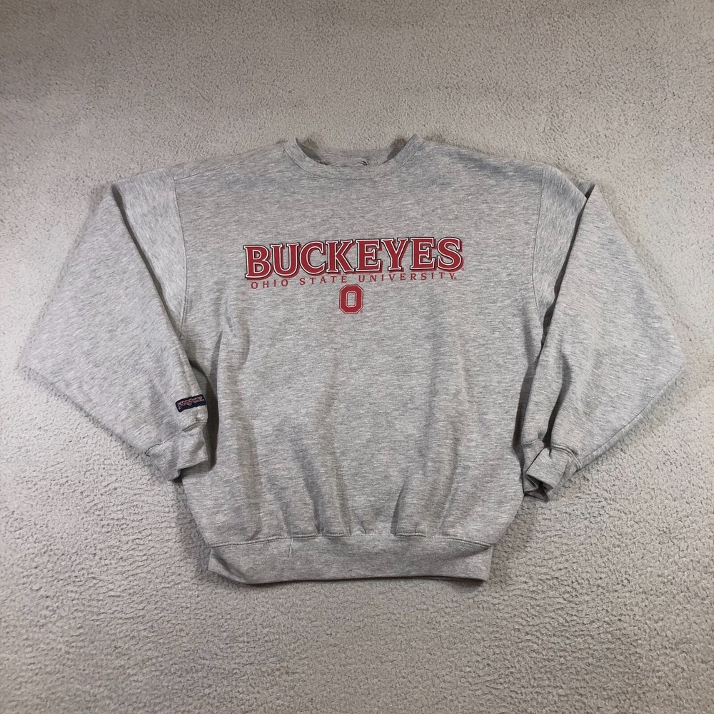 Buckeyes Ohio State University sweatshirts mens M Gray Jansport crewneck